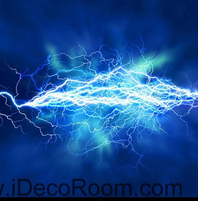 Image of Lightning Dark Blue Sky 00060 Ceiling Wall Mural Wall paper Decal Wall Art Print Decor Kids wallpaper
