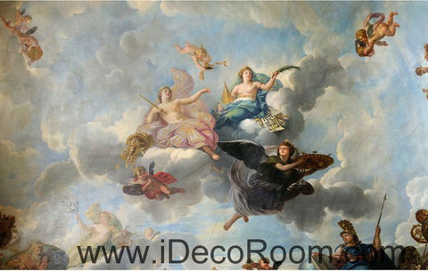 Image of Classic Oil Painting Angel Clouds 00063 Ceiling Wall Mural Wall paper Decal Wall Art Print Decor Kids wallpaper