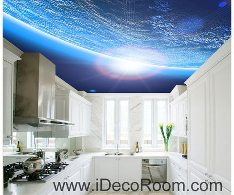 Image of Outer Space Earth 00070 Ceiling Wall Mural Wall paper Decal Wall Art Print Decor Kids wallpaper