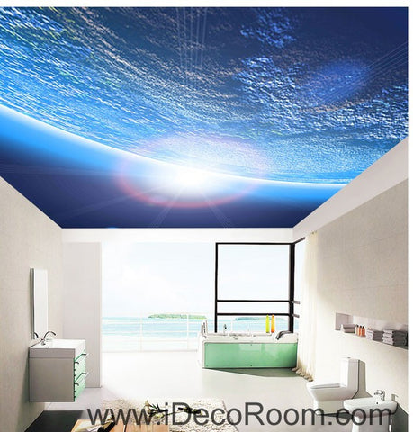 Image of Outer Space Earth 00070 Ceiling Wall Mural Wall paper Decal Wall Art Print Decor Kids wallpaper