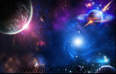 Image of Planet Galaxy Earth Ourter Space 00071 Ceiling Wall Mural Wall paper Decal Wall Art Print Decor Kids wallpaper