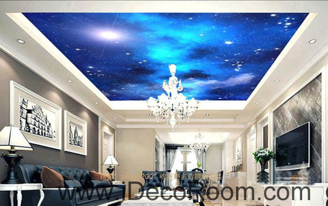 Image of Galaxy Star Moon 00073 Ceiling Wall Mural Wall paper Decal Wall Art Print Decor Kids wallpaper