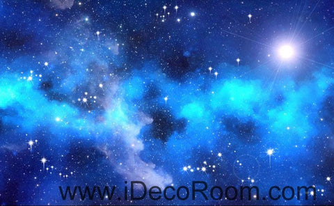 Image of Galaxy Star Moon 00073 Ceiling Wall Mural Wall paper Decal Wall Art Print Decor Kids wallpaper