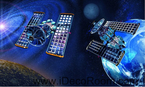 Image of Satellite Earth Outerspace Planet 00078 Ceiling Wall Mural Wall paper Decal Wall Art Print Decor Kids wallpaper