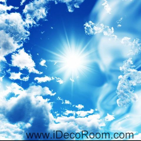 Image of Sunshine Clouds Blue Sky 00082 Ceiling Wall Mural Wall paper Decal Wall Art Print Decor Kids wallpaper