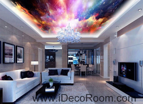 Image of Colourful Nubela Star 00085 Ceiling Wall Mural Wall paper Decal Wall Art Print Decor Kids wallpaper