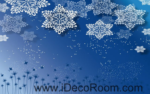 Image of Snowflakes Flower 00091 Ceiling Wall Mural Wall paper Decal Wall Art Print Decor Kids wallpaper