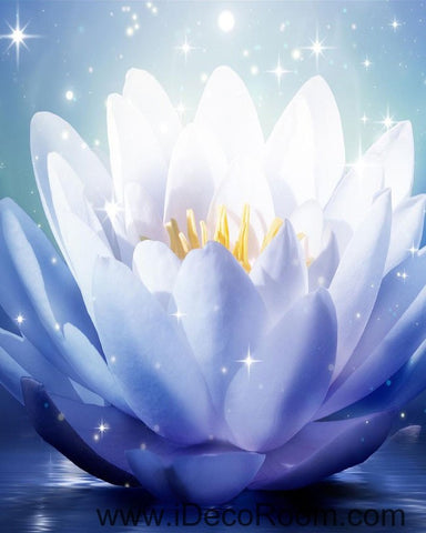Image of Blue Lotus Star Night 00095 Ceiling Wall Mural Wall paper Decal Wall Art Print Decor Kids wallpaper
