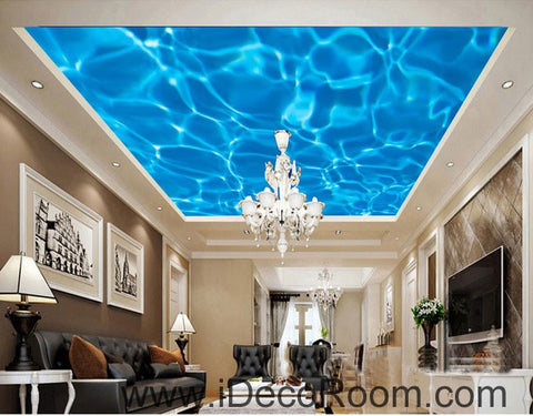 Image of Clear Blue Water 00096 Ceiling Wall Mural Wall paper Decal Wall Art Print Decor Kids wallpaper