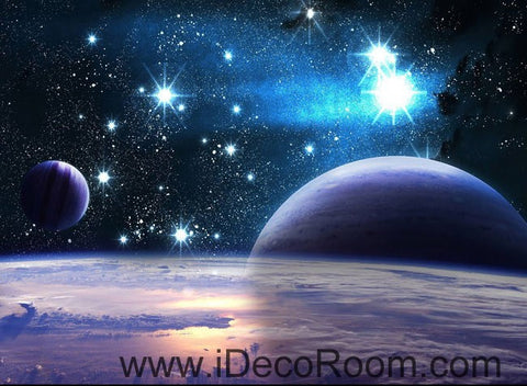 Image of Planets Star Night Sky 00100 Wall Mural Wall paper Decal Wall Art Print Decor Kids wallpaper