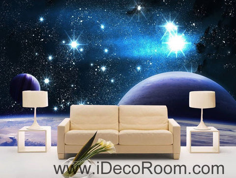 Image of Planets Star Night Sky 00100 Wall Mural Wall paper Decal Wall Art Print Decor Kids wallpaper