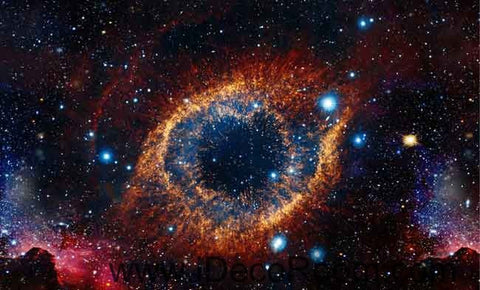 Image of Nebula Star Cirble Universe Wallpaper Wall Decals Wall Art Print Business Kids Wall Paper Nursery Mural Home Decor Removable Wall Stickers Ceiling Decal