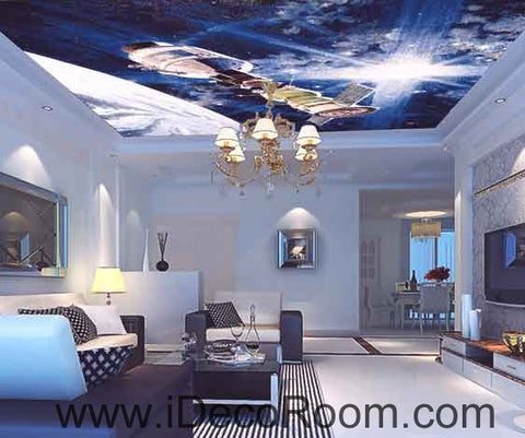 Image of Outer Space Star Sun Lignt Wallpaper Wall Decals Wall Art Print Business Kids Wall Paper Nursery Mural Home Decor Removable Wall Stickers Ceiling Decal