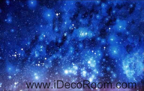 Image of Twinkle Stars Night Sky Wallpaper Wall Decals Wall Art Print Business Kids Wall Paper Nursery Mural Home Decor Removable Wall Stickers Ceiling Decal