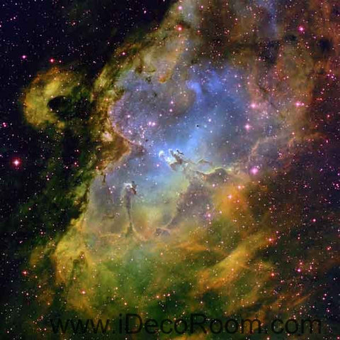 Image of Nebula Clouds Star Wallpaper Wall Decals Wall Art Print Business Kids Wall Paper Nursery Mural Home Decor Removable Wall Stickers Ceiling Decal