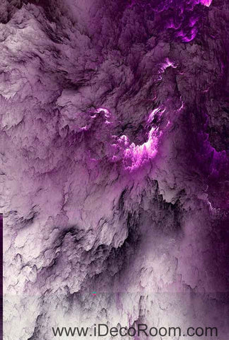 Image of Purple Marble Cloud Pattern Wallpaper Wall Decals Wall Art Print Business Kids Wall Paper Nursery Mural Home Decor Removable Wall Stickers Ceiling Decal