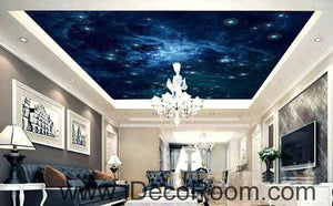 Galaxy Star Sky Wallpaper Wall Decals Wall Art Print Business Kids Wall Paper Nursery Mural Home Decor Removable Wall Stickers Ceiling Decal