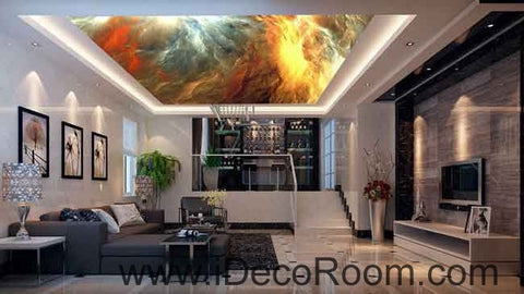 Image of Colourful Marble Cloud Pattern Wallpaper Wall Decals Wall Art Print Business Kids Wall Paper Nursery Mural Home Decor Removable Wall Stickers Ceiling Decal