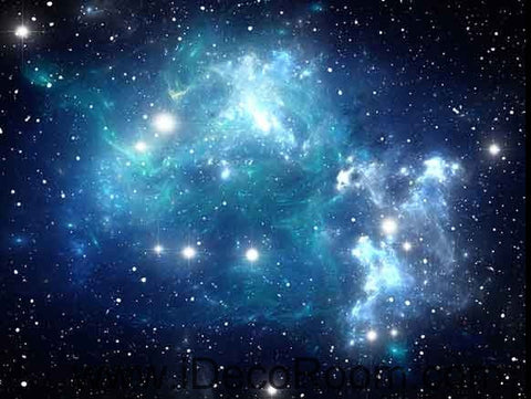 Image of Starry Sky Galaxy Space Wallpaper Wall Decals Wall Art Print Business Kids Wall Paper Nursery Mural Home Decor Removable Wall Stickers Ceiling Decal