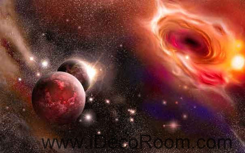 Image of Purple Star Background Wallpaper Wall Decals Wall Art Print Business Kids Wall Paper Nursery Mural Home Decor Removable Wall Stickers Ceiling Decal