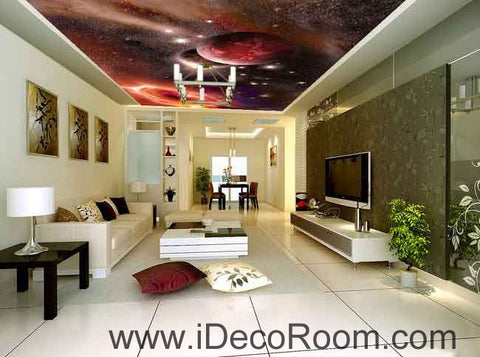 Image of Purple Star Background Wallpaper Wall Decals Wall Art Print Business Kids Wall Paper Nursery Mural Home Decor Removable Wall Stickers Ceiling Decal