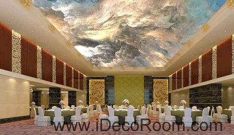 Image of Marble Color Pattern Clouds Wallpaper Wall Decals Wall Art Print Business Kids Wall Paper Nursery Mural Home Decor Removable Wall Stickers Ceiling Decal