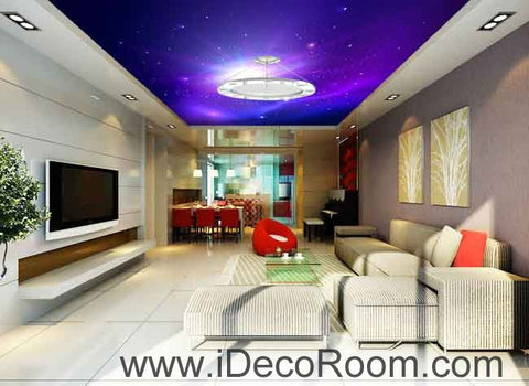 Image of Star Light Sky Wallpaper Wall Decals Wall Art Print Business Kids Wall Paper Nursery Mural Home Decor Removable Wall Stickers Ceiling Decal