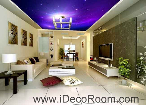 Image of Star Light Sky Wallpaper Wall Decals Wall Art Print Business Kids Wall Paper Nursery Mural Home Decor Removable Wall Stickers Ceiling Decal