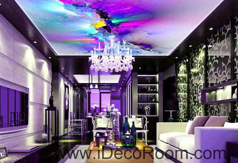 Image of Abstract Pink Clouds Color Pattern Wallpaper Wall Decals Wall Art Print Business Kids Wall Paper Nursery Mural Home Decor Removable Wall Stickers Ceiling Decal