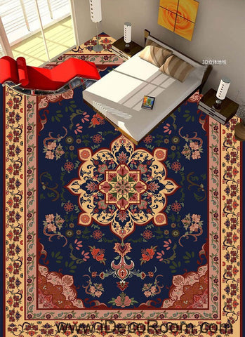 Image of Classic Flower Carpet 00029 Floor Decals 3D Wallpaper Wall Mural Stickers Print Art Bathroom Decor Living Room Kitchen Waterproof Business Home Office Gift