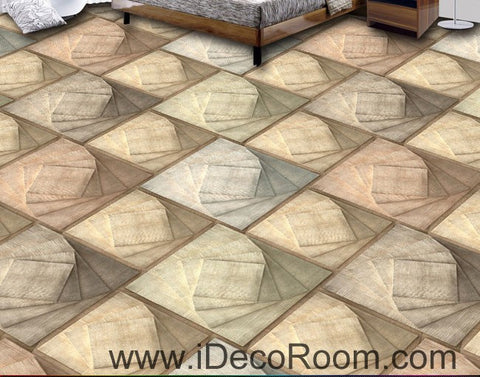 Image of Yellow Tile Shape Square 00038 Floor Decals 3D Wallpaper Wall Mural Stickers Print Art Bathroom Decor Living Room Kitchen Waterproof Business Home Office Gift