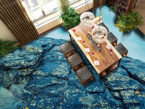 Image of Mountain Rock Clouds Fog 00042 Floor Decals 3D Wallpaper Wall Mural Stickers Print Art Bathroom Decor Living Room Kitchen Waterproof Business Home Office Gift