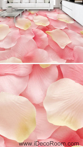 Image of Pink Rose Petals Full 00047 Floor Decals 3D Wallpaper Wall Mural Stickers Print Art Bathroom Decor Living Room Kitchen Waterproof Business Home Office Gift