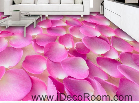 Image of Baby Pink Flower Petals Full 00051 Floor Decals 3D Wallpaper Wall Mural Stickers Print Art Bathroom Decor Living Room Kitchen Waterproof Business Home Office Gift