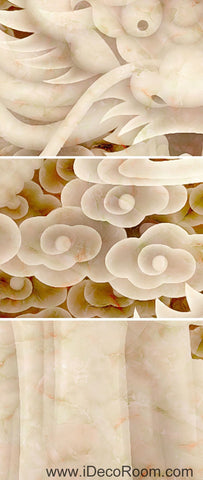 Image of Flying Dragon Clouds 00053 Floor Decals 3D Wallpaper Wall Mural Stickers Print Art Bathroom Decor Living Room Kitchen Waterproof Business Home Office Gift