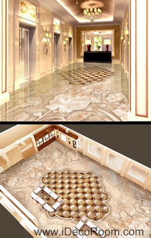 Image of Flower Dot Carpet Shape 00054 Floor Decals 3D Wallpaper Wall Mural Stickers Print Art Bathroom Decor Living Room Kitchen Waterproof Business Home Office Gift