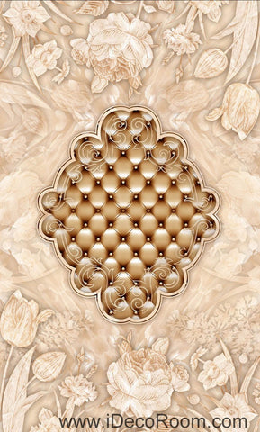 Image of Flower Dot Carpet Shape 00054 Floor Decals 3D Wallpaper Wall Mural Stickers Print Art Bathroom Decor Living Room Kitchen Waterproof Business Home Office Gift