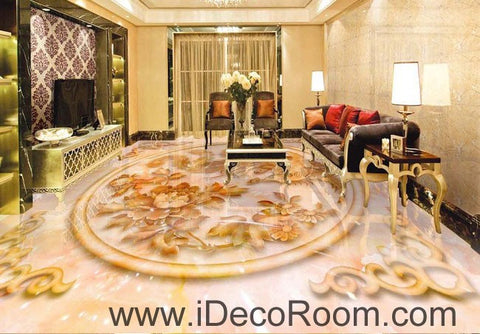 Image of Phoenix Peony Flower Pattern 00057 Floor Decals 3D Wallpaper Wall Mural Stickers Print Art Bathroom Decor Living Room Kitchen Waterproof Business Home Office Gift