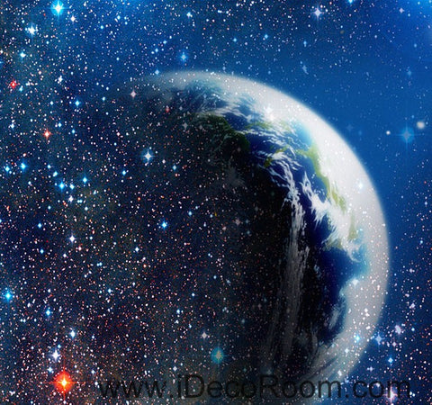 Image of Planet Universe Galexy 00068 Kids Nursery Floor Decals 3D Wallpaper Wall Mural Stickers Print Art Bathroom Decor Living Room Kitchen Waterproof Business Home Office Gift