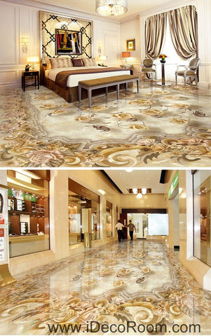 Image of Classic Luxury Roses 00070 Floor Decals 3D Wallpaper Wall Mural Stickers Print Art Bathroom Decor Living Room Kitchen Waterproof Business Home Office Gift