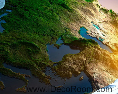 Image of Outspace Astronaut Earth 00091 Floor Decals 3D Wallpaper Wall Mural Stickers Print Art Bathroom Decor Living Room Kitchen Waterproof Business Home Office Gift