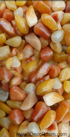 Image of Yellow White Stone 00093 Floor Decals 3D Wallpaper Wall Mural Stickers Print Art Bathroom Decor Living Room Kitchen Waterproof Business Home Office Gift