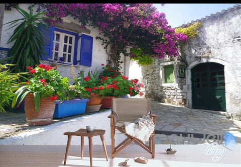 Image of Greek landscape map of the entire room wallpaper wall mural decal IDCQW-000003