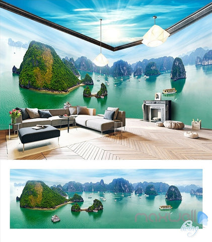 Image of Guilin landscape theme space entire room wallpaper wall mural decal IDCQW-000013