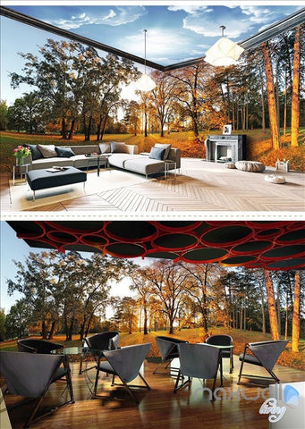 Image of Park woods theme space entire room wallpaper wall mural decal IDCQW-000020