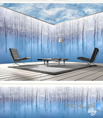 Image of Art woods theme space entire room wallpaper wall mural decal IDCQW-000021