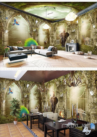Image of Fantasy fairy tale wonderland forest entire room wallpaper wall mural decal IDCQW-000022