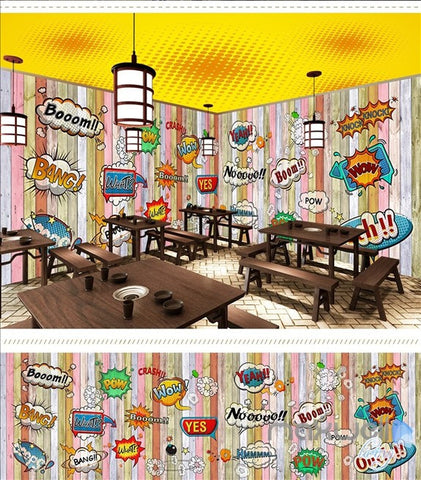 Image of Hot label theme space entire room wallpaper wall mural decal IDCQW-000024