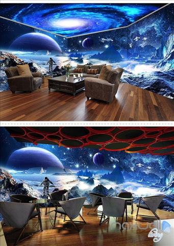 Image of Star Starry Space The entire room wallpaper wall mural decal IDCQW-000049