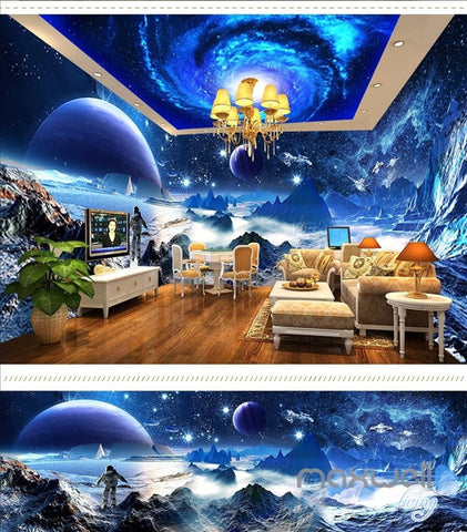 Image of Star Starry Space The entire room wallpaper wall mural decal IDCQW-000049
